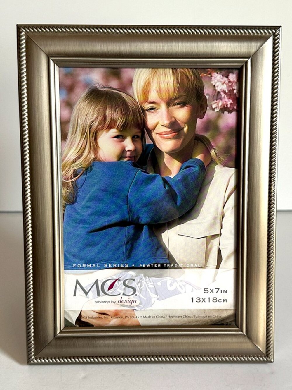 MCS Pewter Traditional Picture Frame for 5x7 Photo Vertical or Horizontal